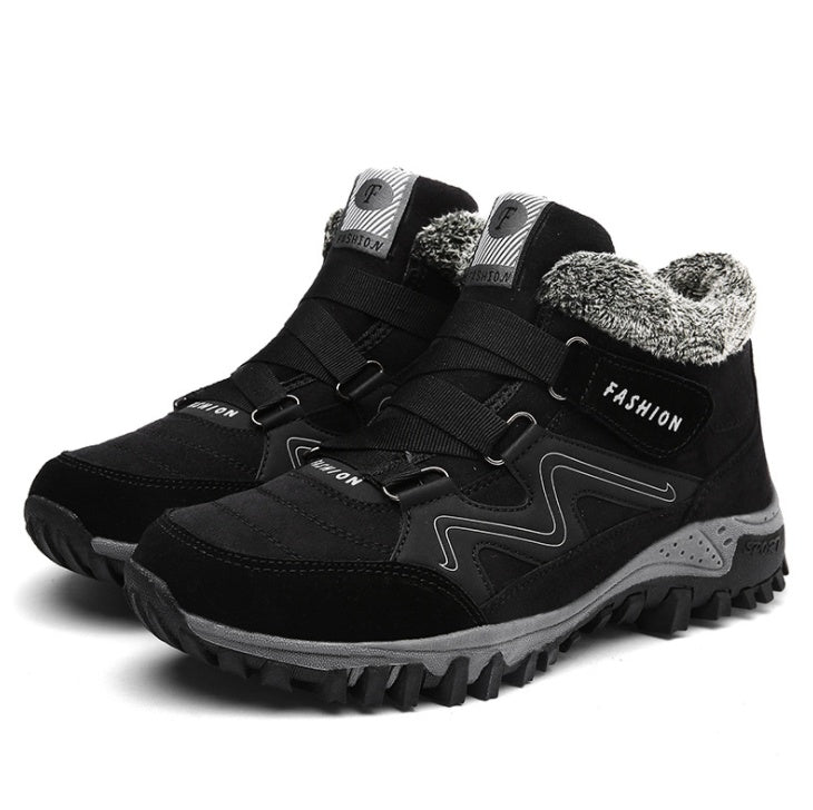 Chaussures chaudes en coton pour femmes en velours, plein air Snow Plus