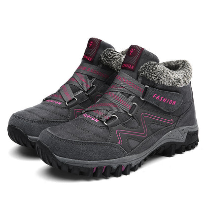 Chaussures chaudes en coton pour femmes en velours, plein air Snow Plus